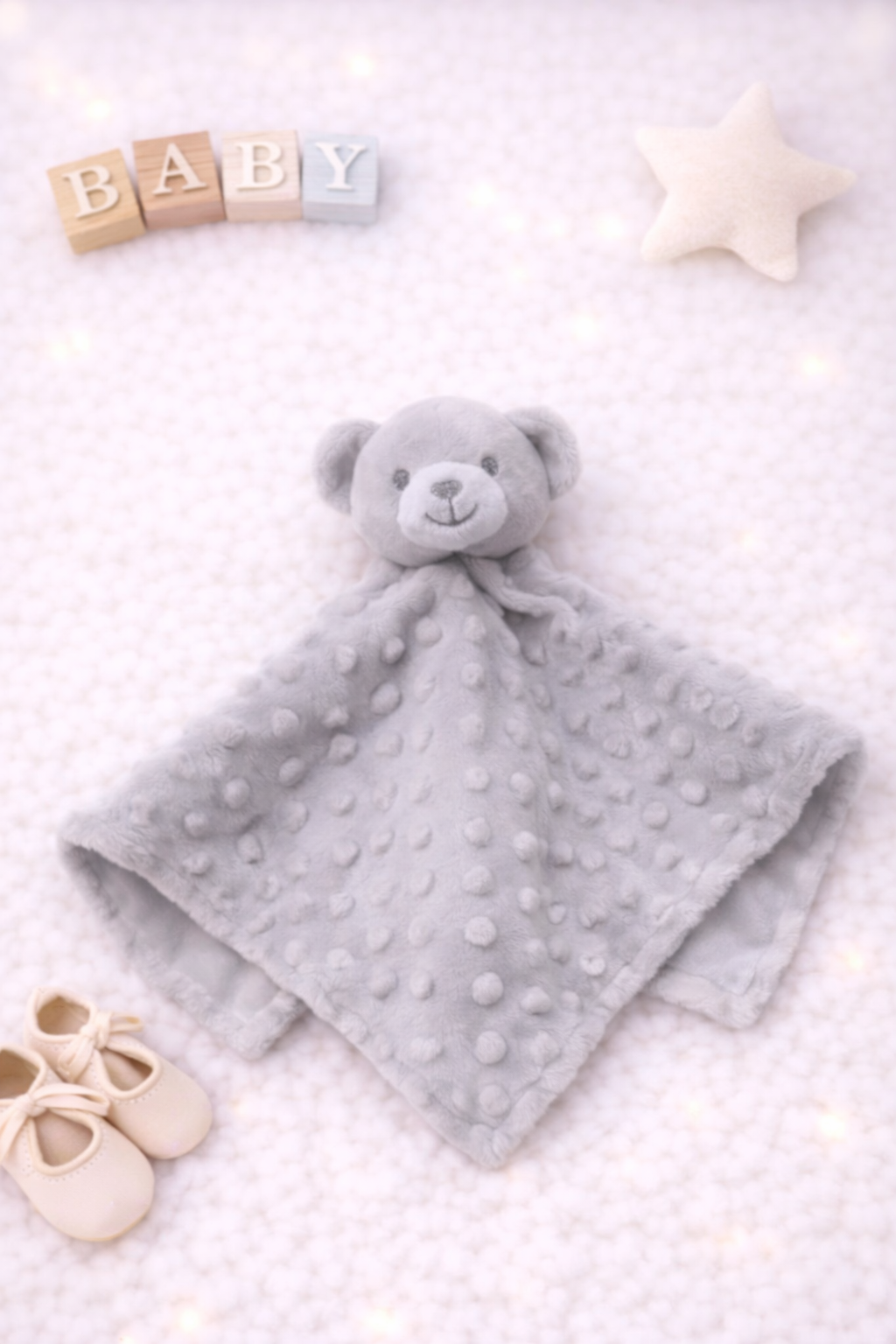 Grey bear comforter- blank