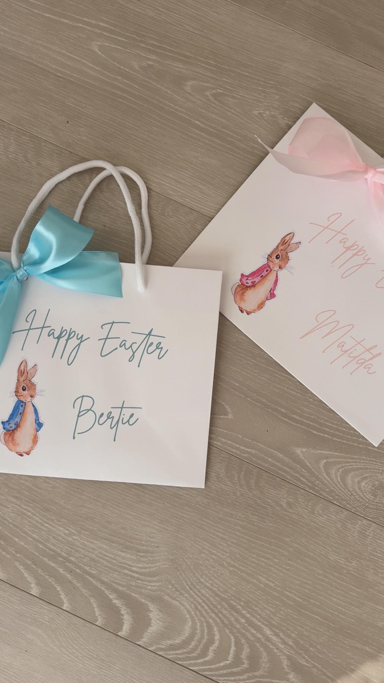 Personalised Easter rabbit gift bag