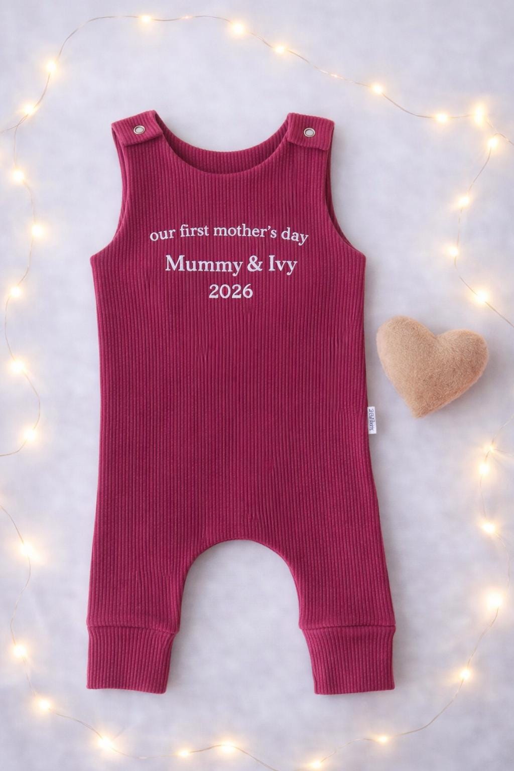 Personalised First Mother’s Day Baby Romper 2026 – Custom Name Outfit – Our First Mother’s Day Vest – Mummy & Me Gift – Baby Girl or Boy