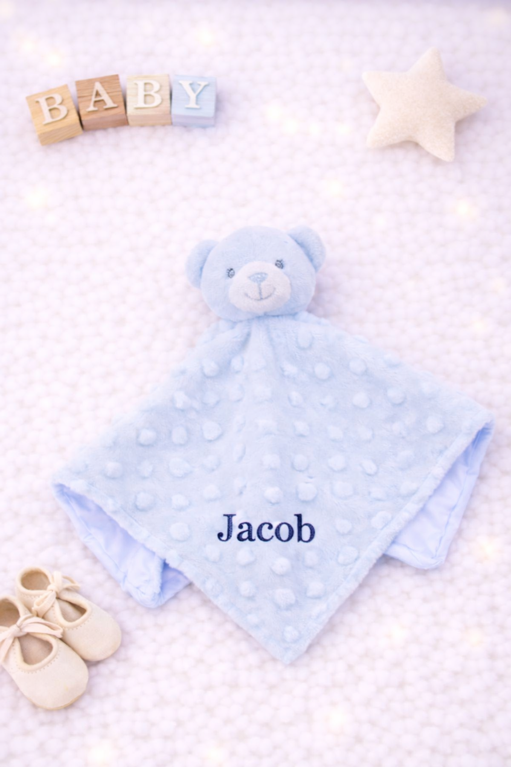 Blue bear comforter- personalised