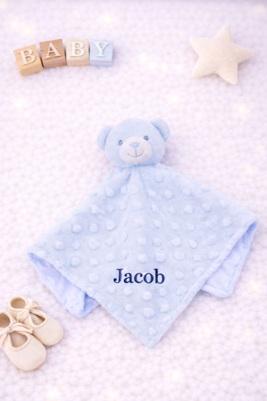 Blue bear comforter- personalised
