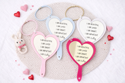 Affirmation keyring - white