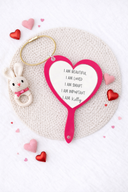 Affirmation keyring - hot pink