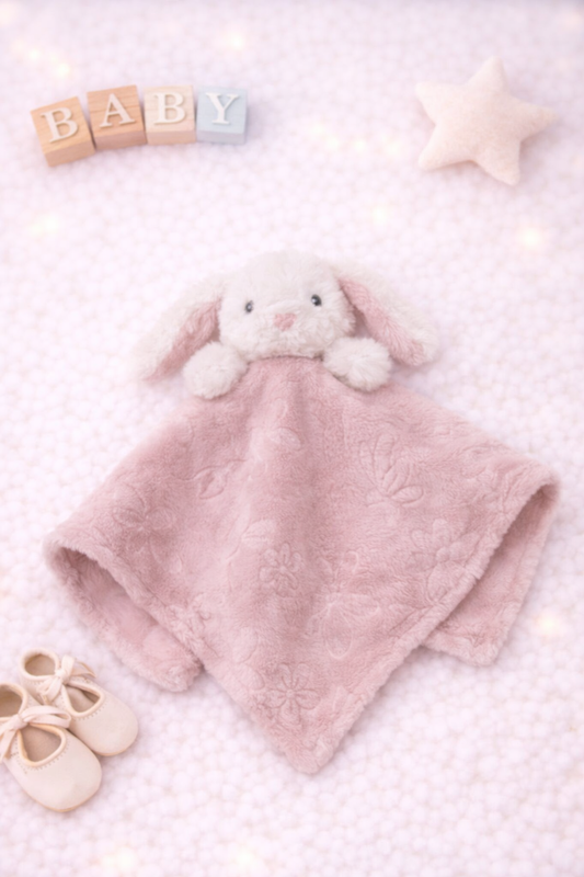 Dusty Pink rabbit comforter- blank