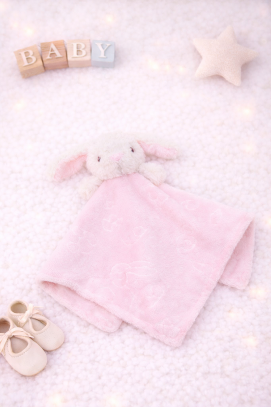 Pink rabbit comforter- Blank