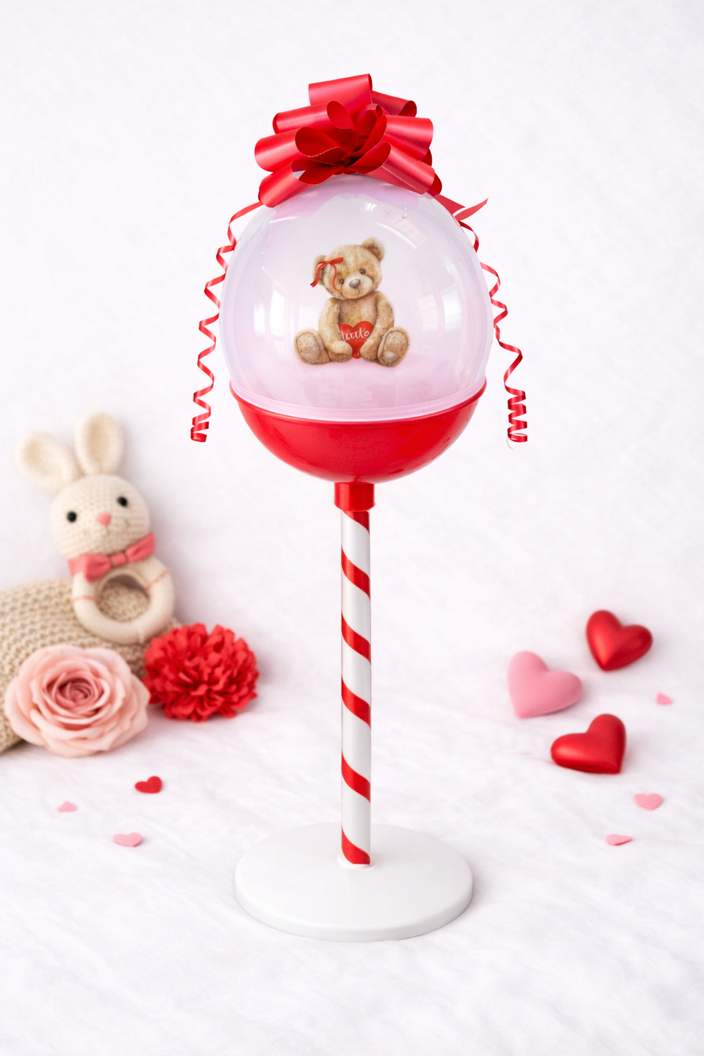 Fillable lollipop - bear with balloons