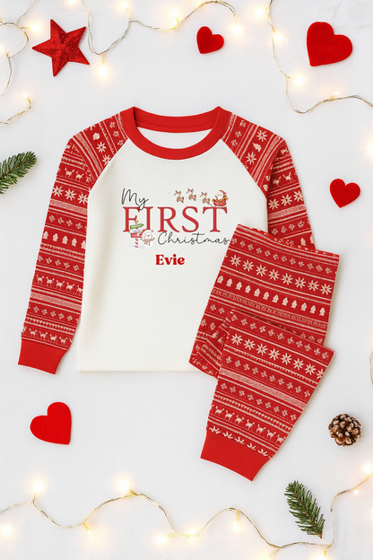 Personalised Christmas pyjamas- First Christmas