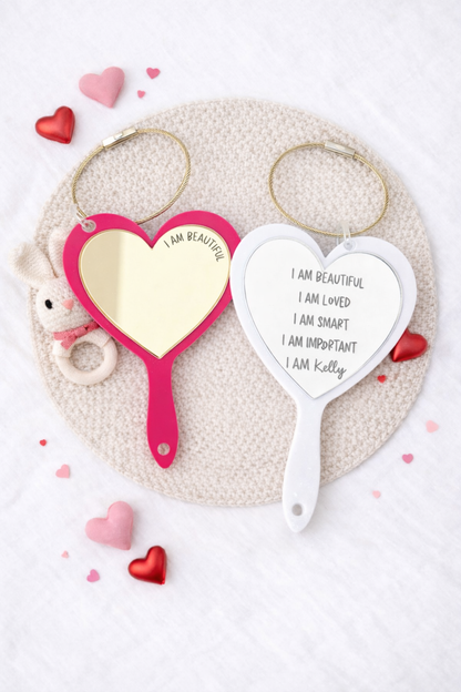 Affirmation keyring - white