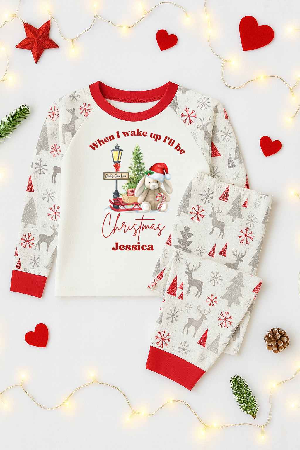 Personalised Christmas pyjamas- rabbit