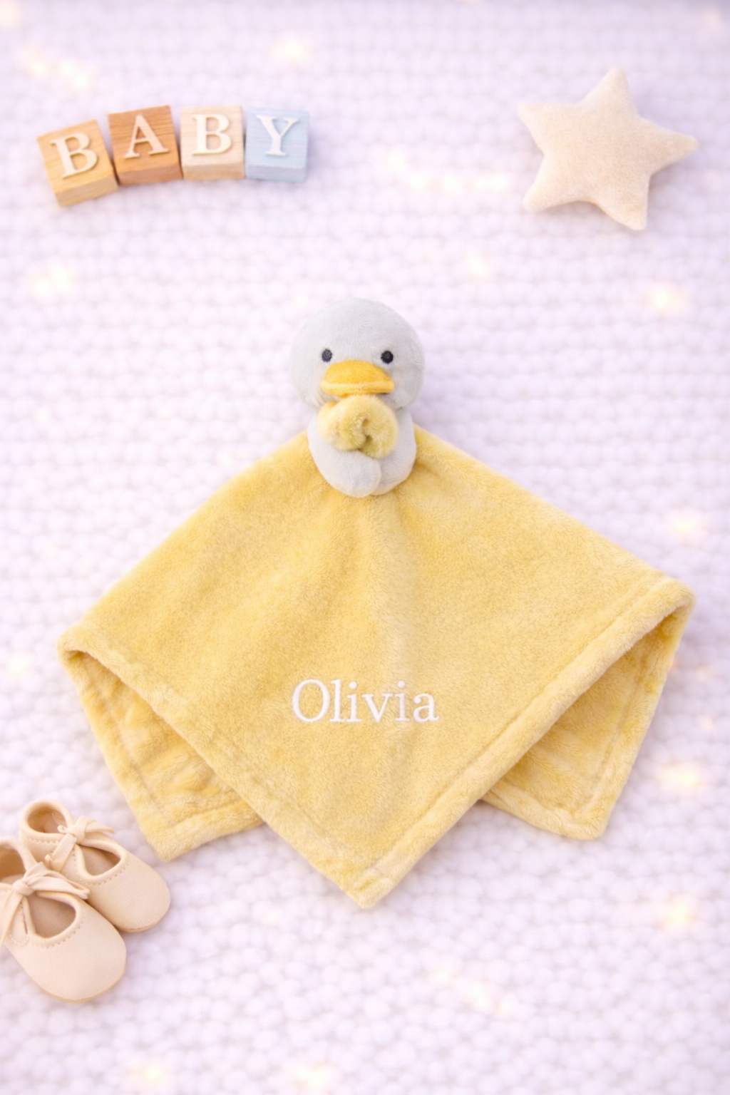 Yellow duck comforter- personalised