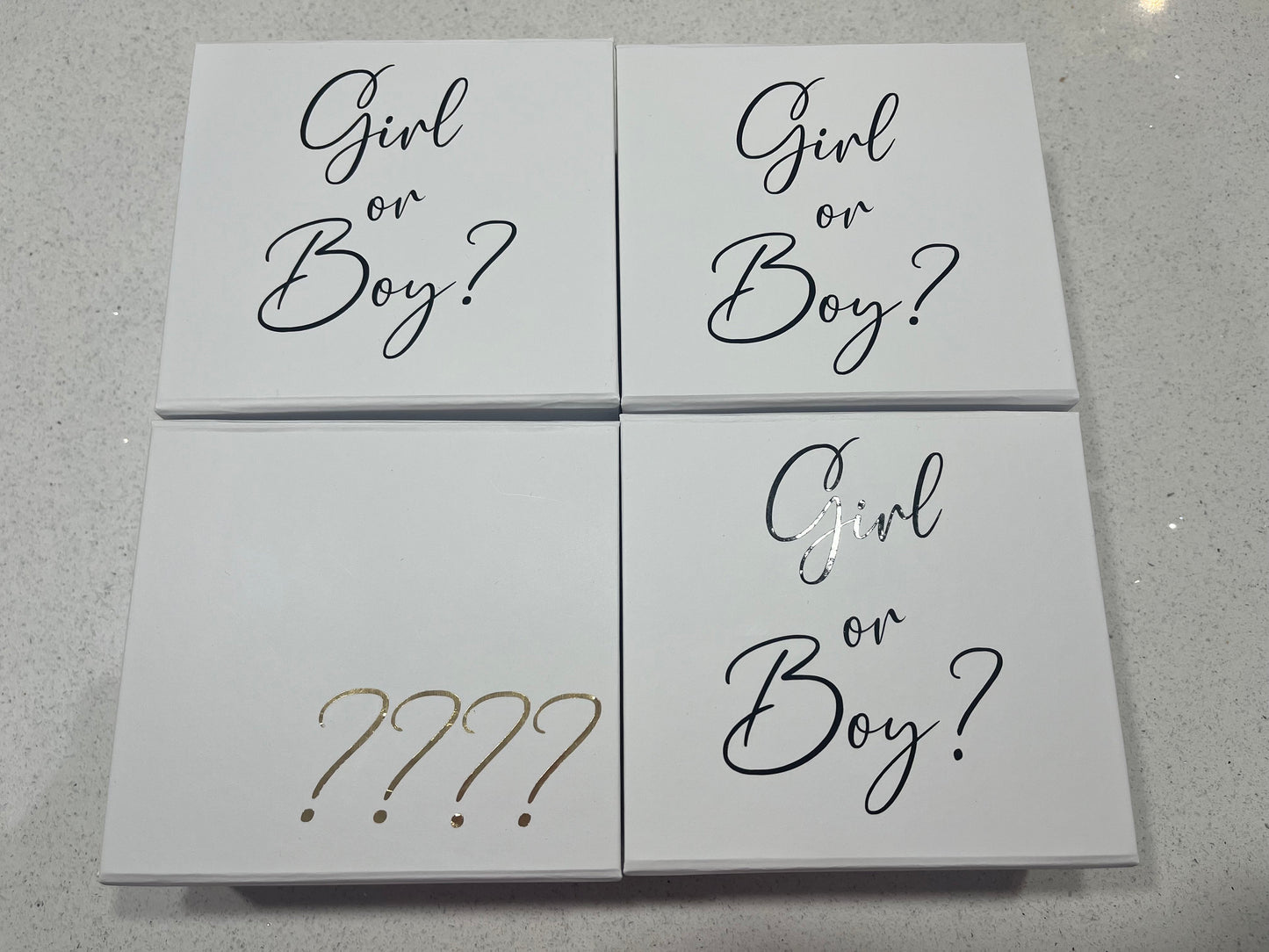Pregnancy Announcement Baby Booties in Box Gender Reveal