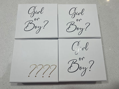 Pregnancy Announcement Baby Booties in Box Gender Reveal