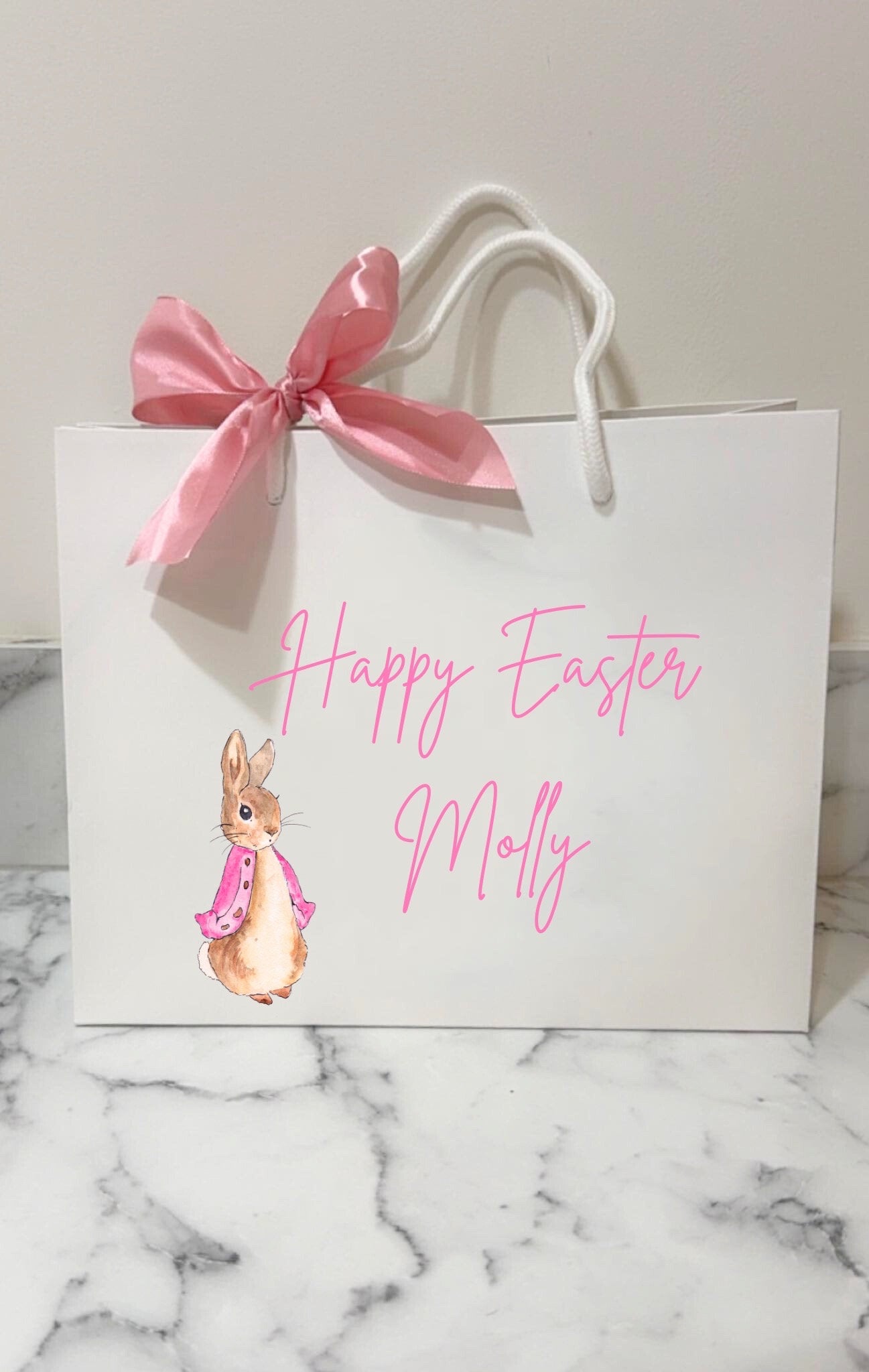 Personalised Easter rabbit gift bag