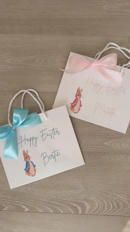 Personalised Easter rabbit gift bag