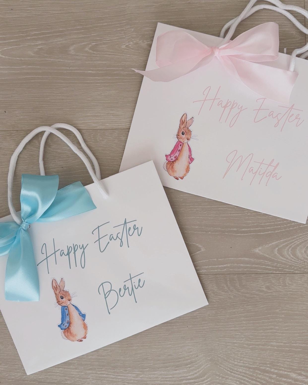 Personalised Easter rabbit gift bag