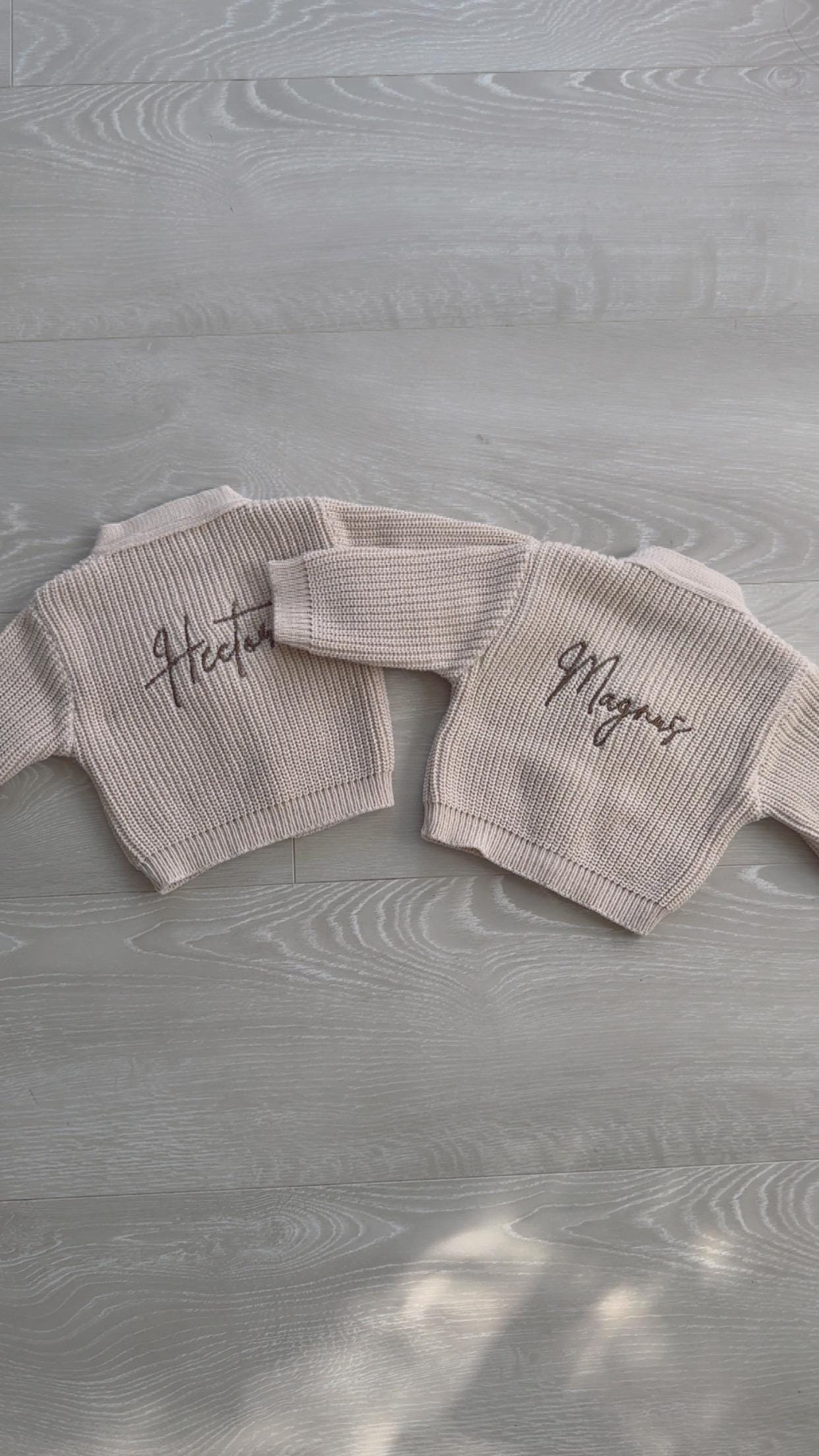 Personalised Knitted Cardigan for girls