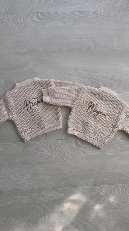 Personalised Knitted Cardigan for girls
