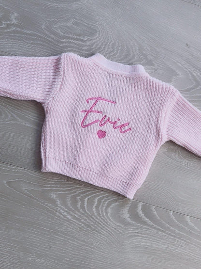 Personalised Knitted Cardigan for girls