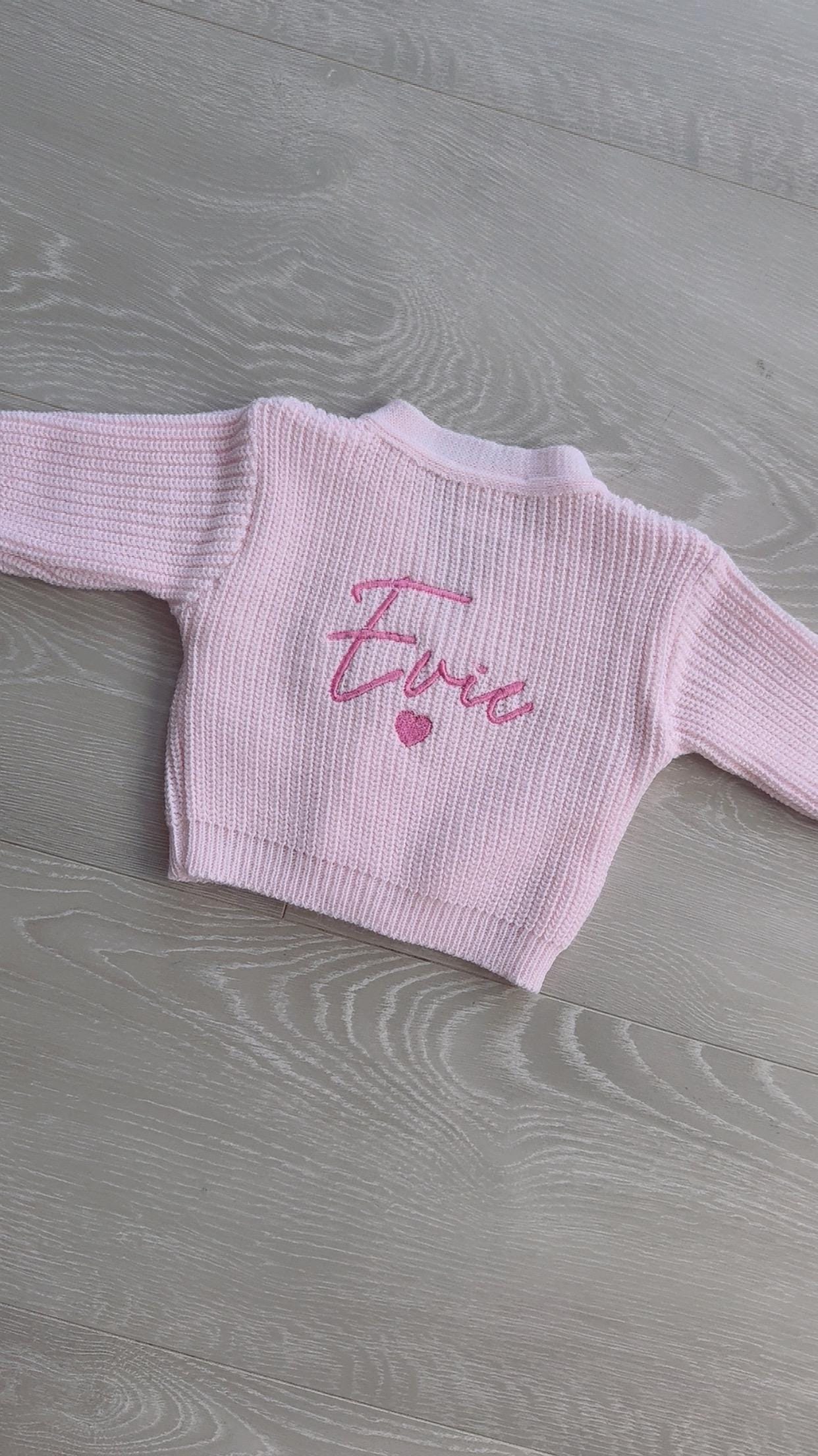 Personalised Knitted Cardigan for girls