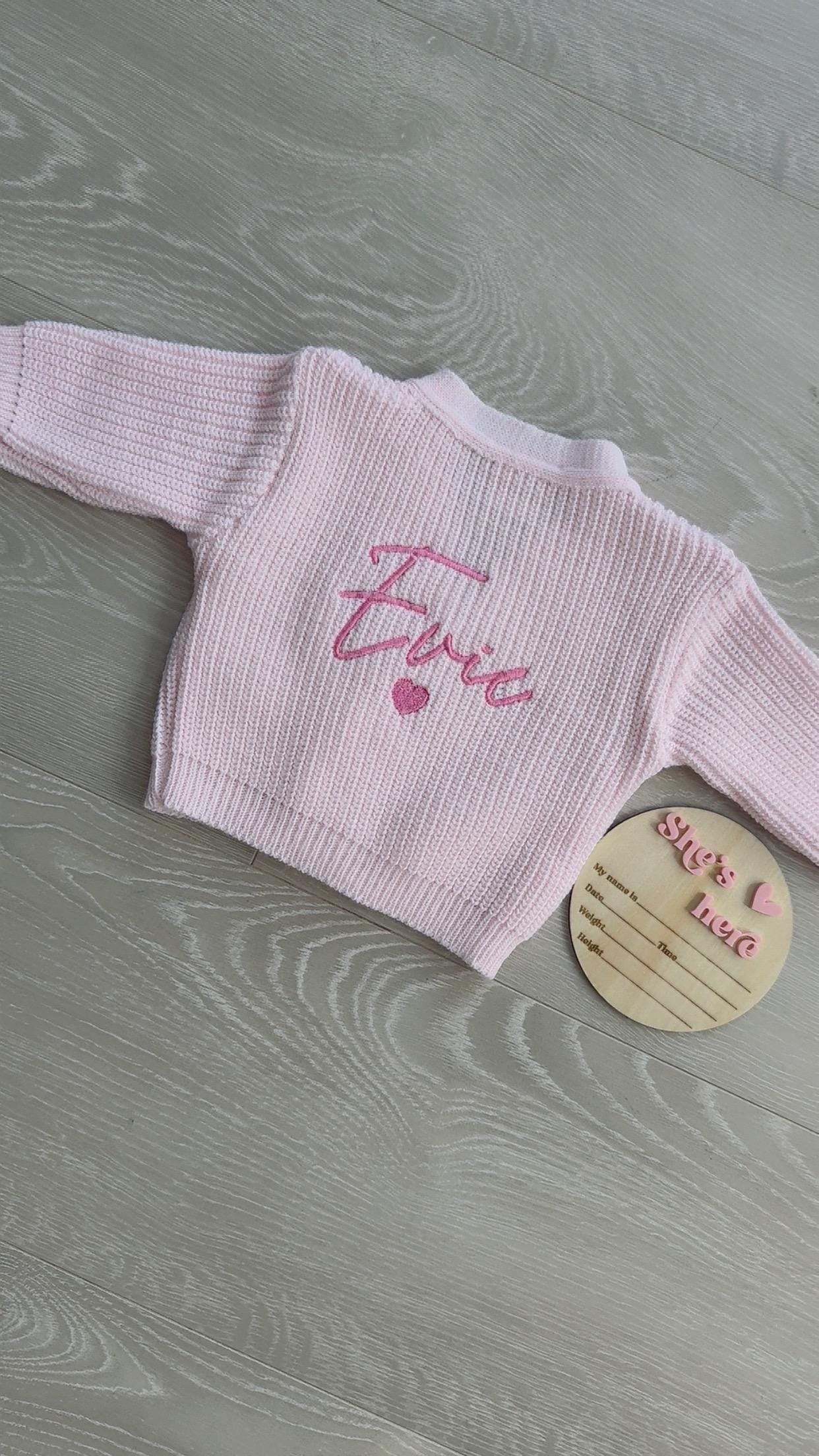 Personalised Knitted Cardigan for girls