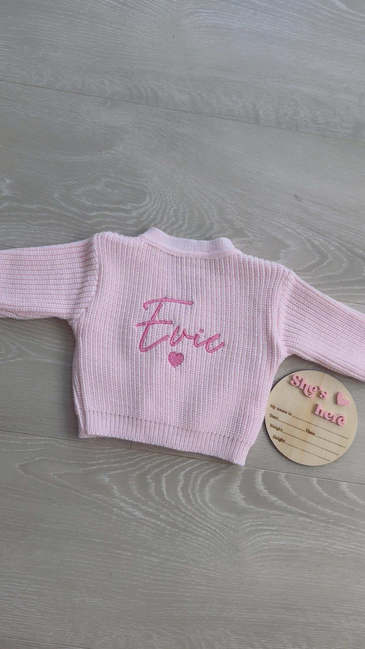 Personalised Knitted Cardigan for girls