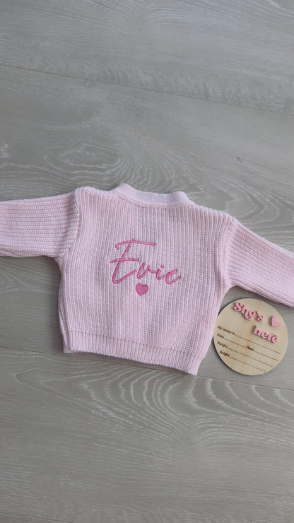 Personalised Knitted Cardigan for girls