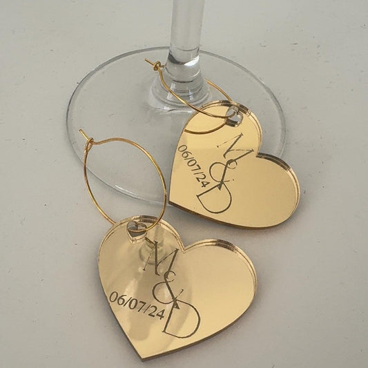 Heart Wine Glass Charm
