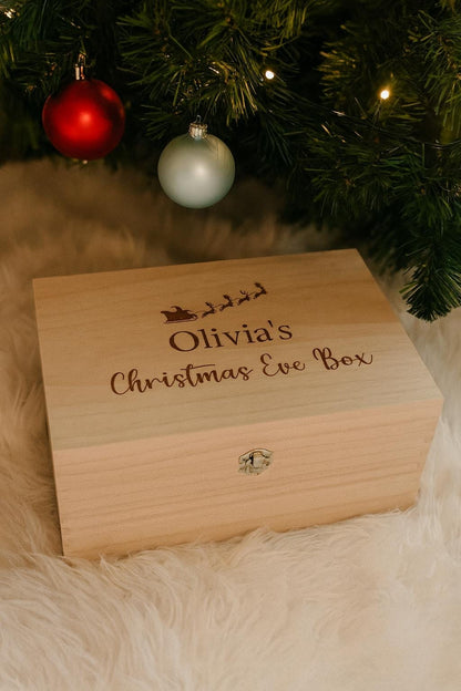 Personalised Engraved Wooden Christmas Eve Box
