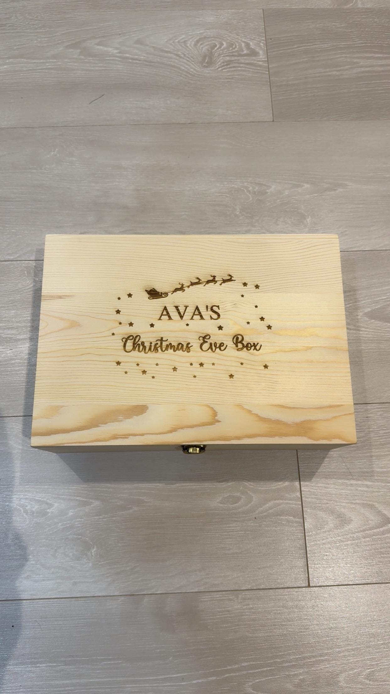 Personalised Engraved Wooden Christmas Eve Box