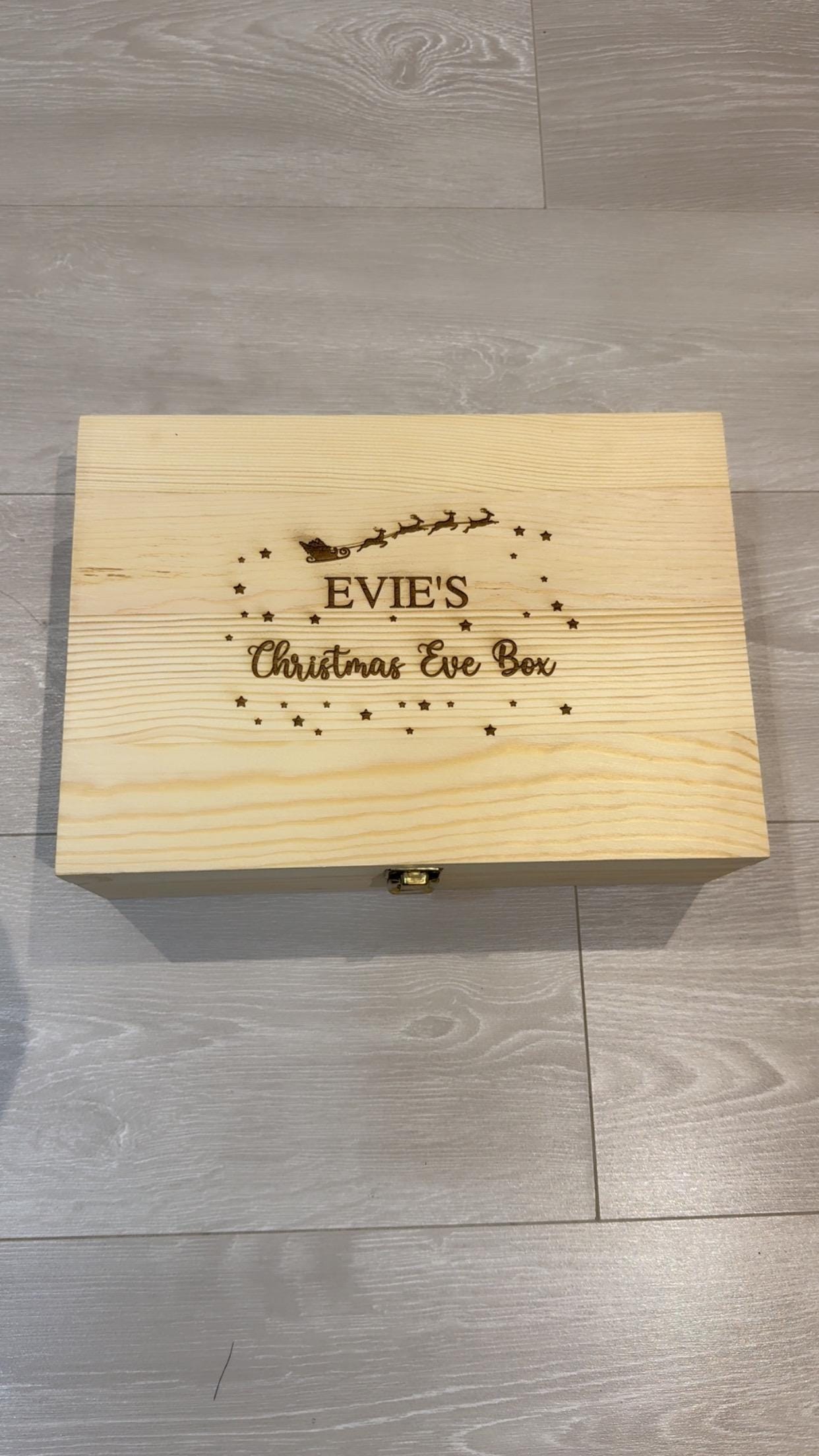 Personalised Engraved Wooden Christmas Eve Box