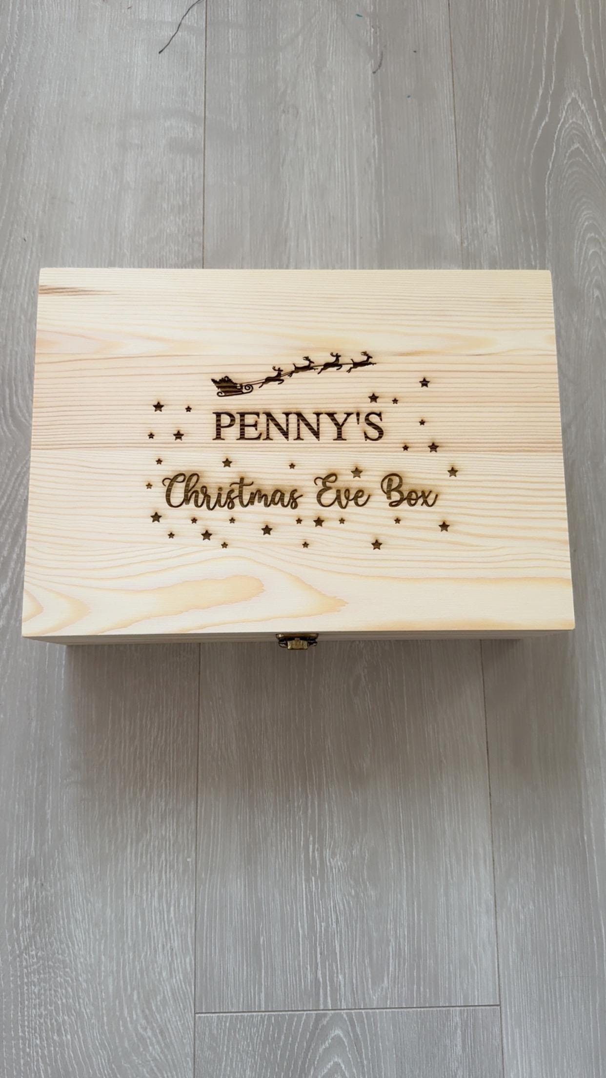 Personalised Engraved Wooden Christmas Eve Box