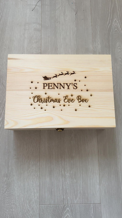 Personalised Engraved Wooden Christmas Eve Box