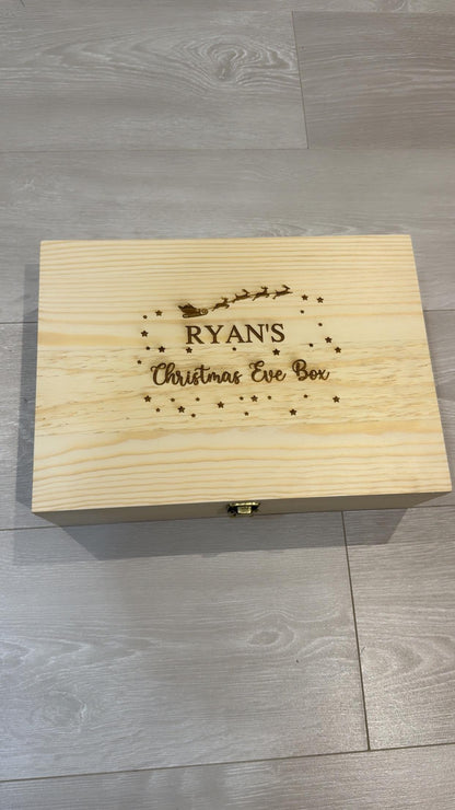 Personalised Engraved Wooden Christmas Eve Box