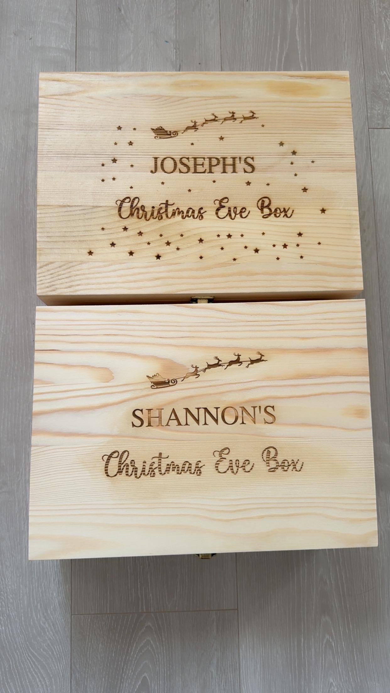Personalised Engraved Wooden Christmas Eve Box