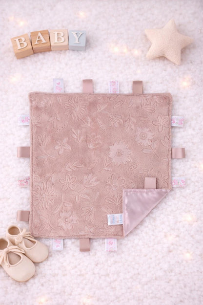 Personalised Baby Taggie with Embroidered Baby Name.