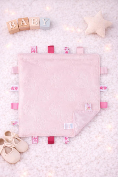 Personalised Baby Taggie with Embroidered Baby Name.