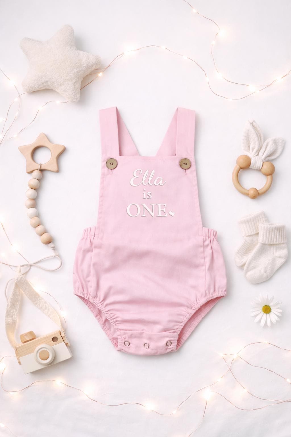 Personalised I am one birthday romper