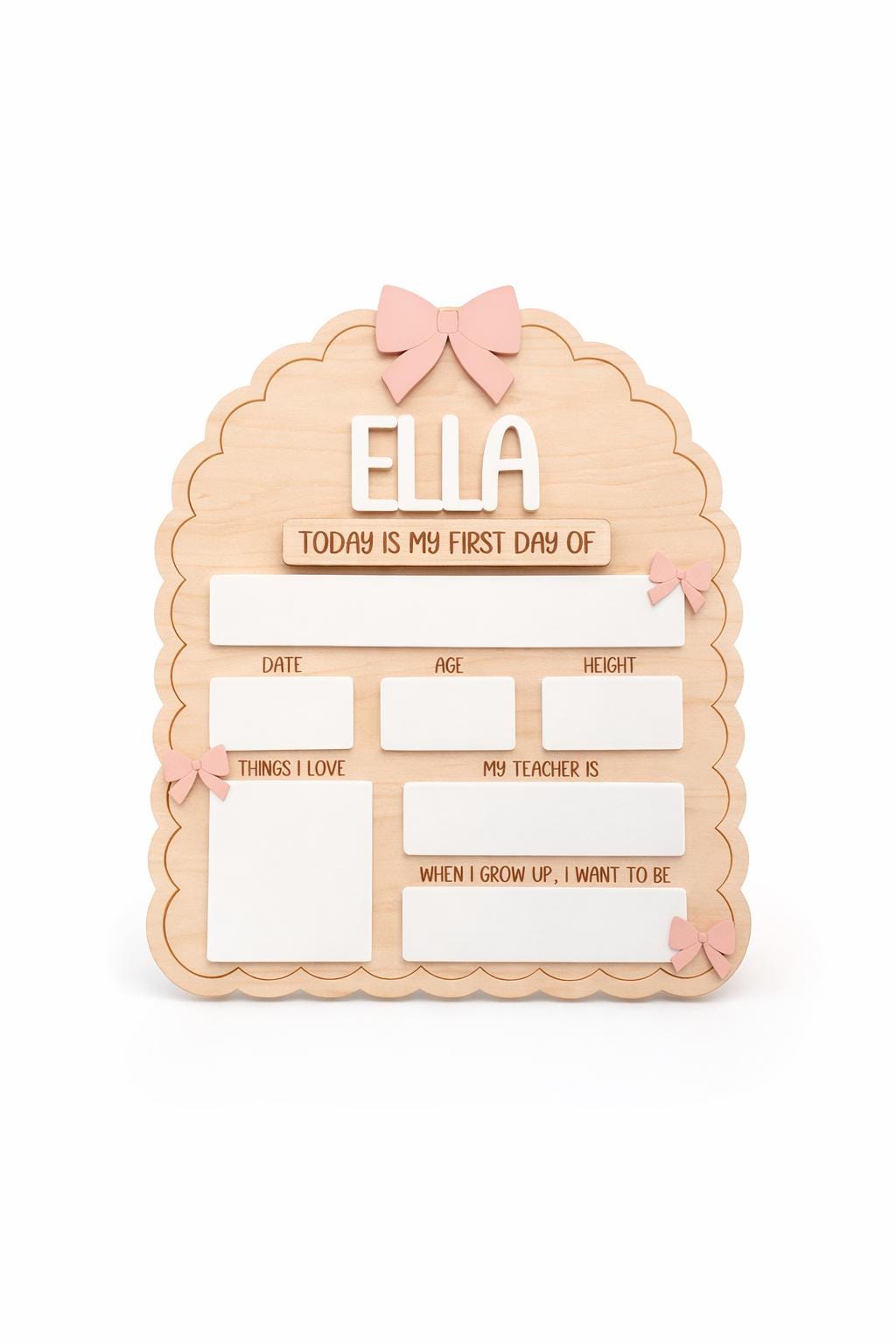Personalised Reusable First & Last Day of School Memory Board