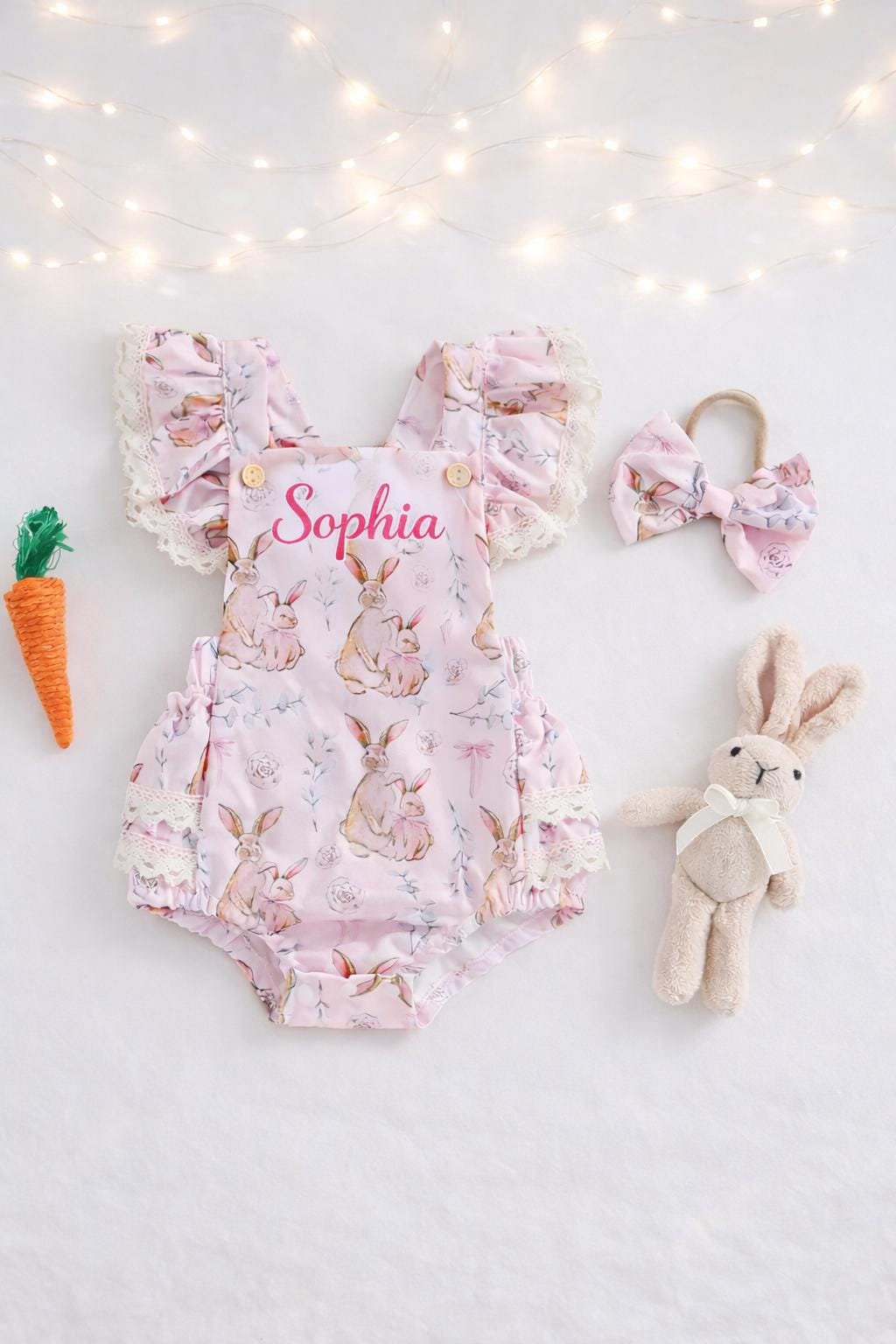 Personalised Easter romper - rabbits
