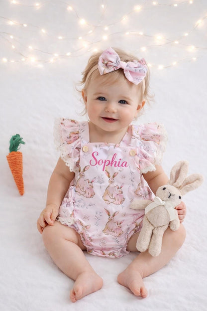 Personalised Easter romper - rabbits