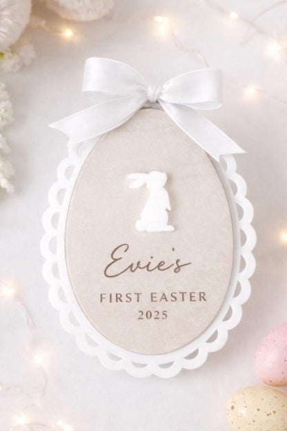 Personalised My First Easter tag, photo prop baby