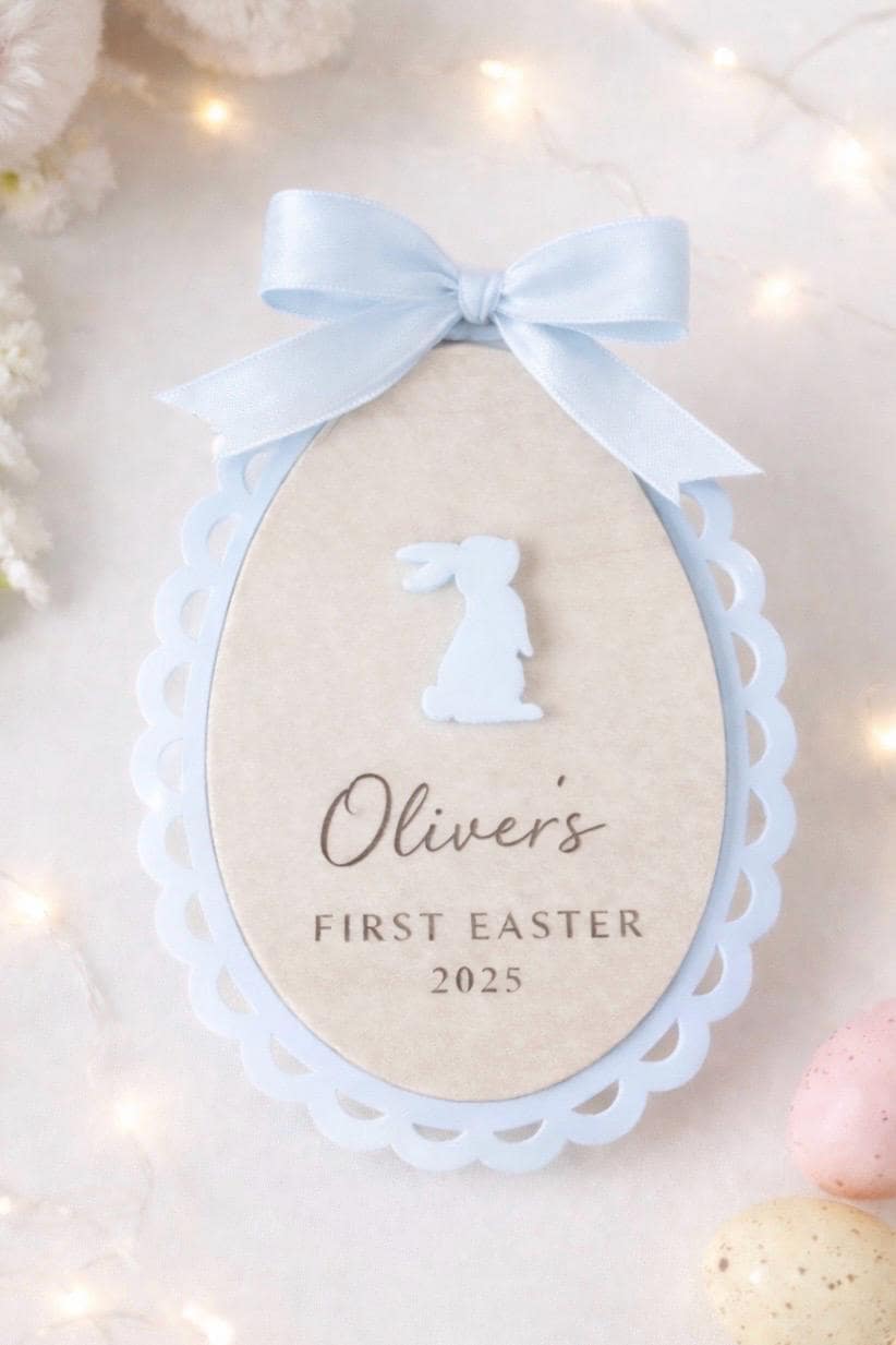 Personalised My First Easter tag, photo prop baby
