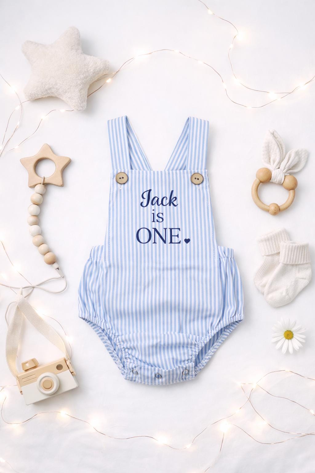 Personalised I am one birthday romper