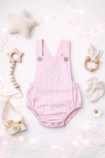 Personalised I am one birthday romper