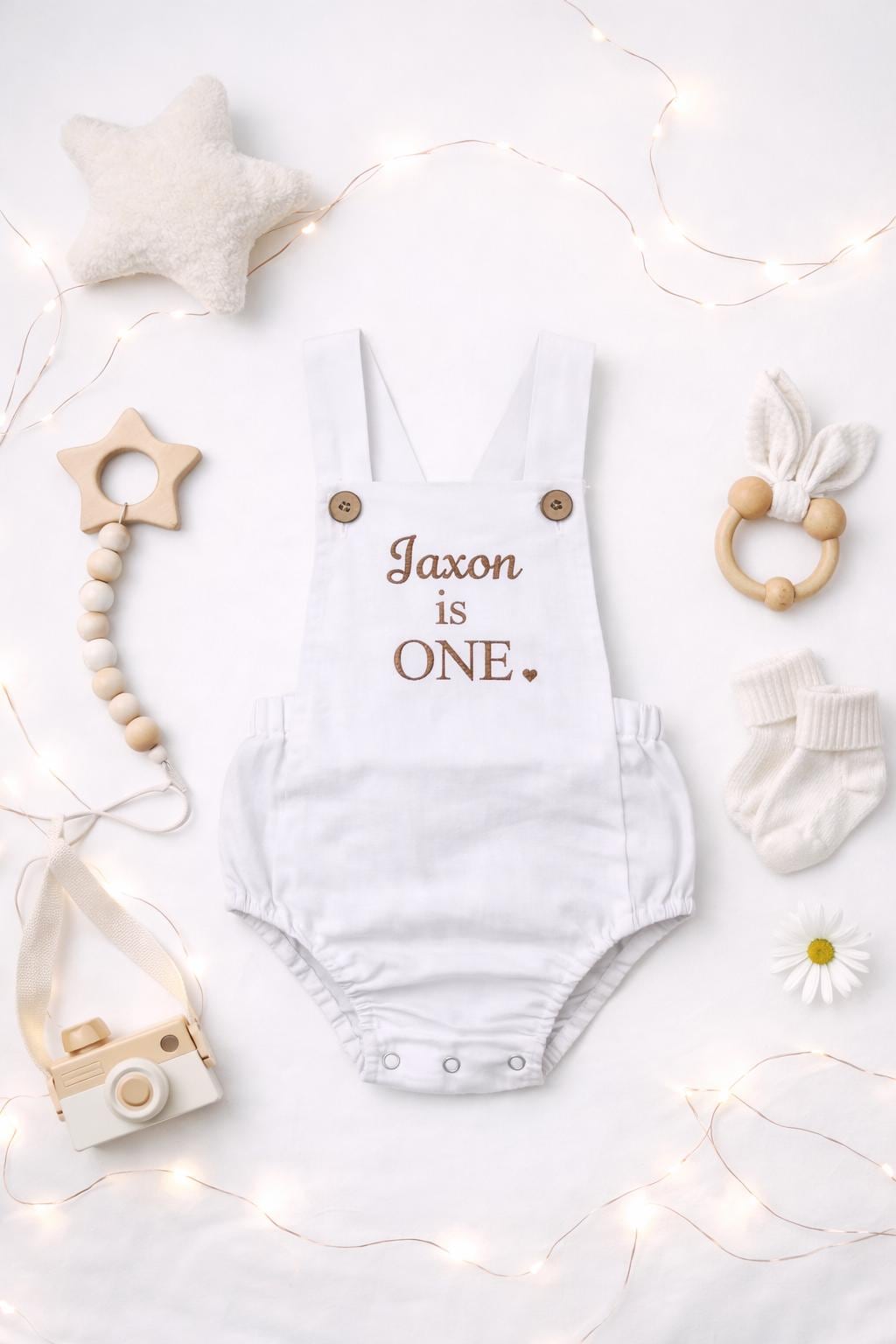 Personalised I am one birthday romper