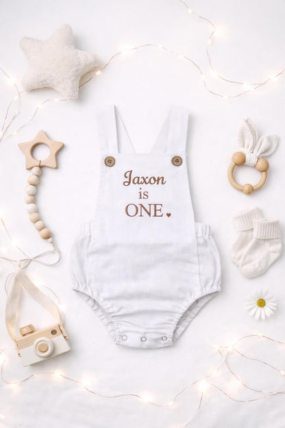 Personalised I am one birthday romper