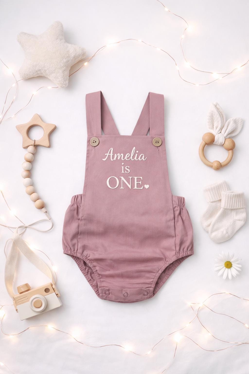 Personalised I am one birthday romper