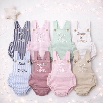 Personalised I am one birthday romper