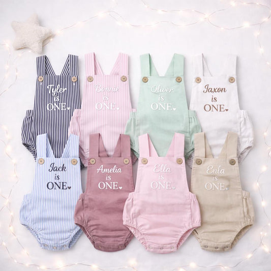 Personalised I am one birthday romper