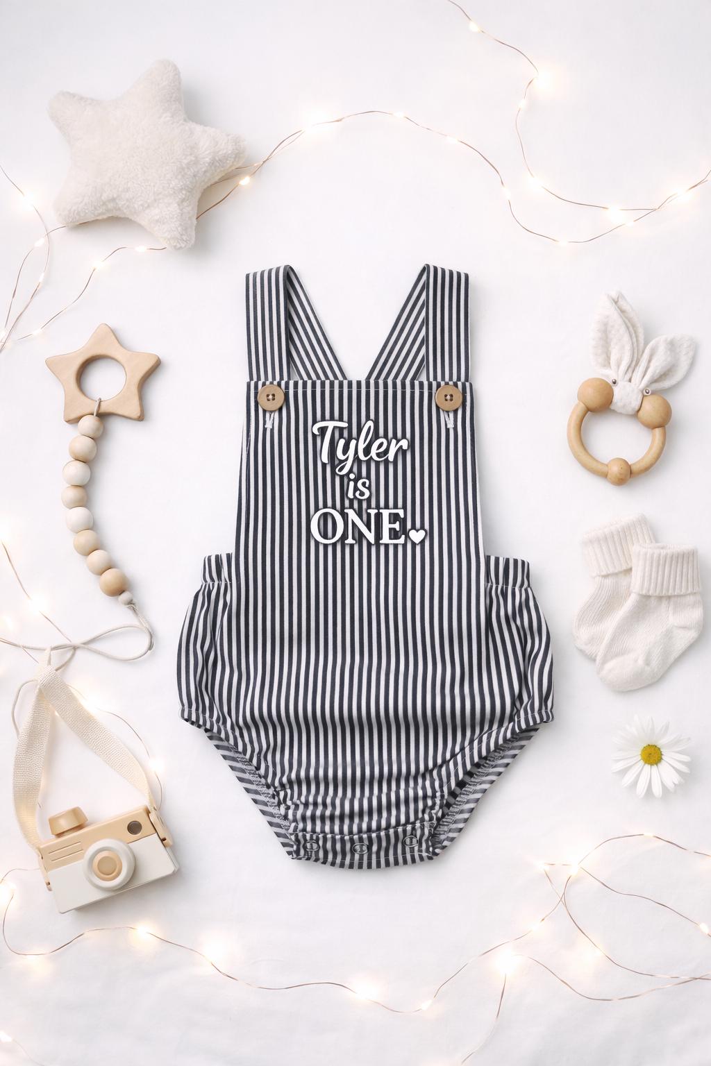 Personalised I am one birthday romper